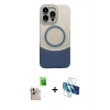 MARSİLYAN™- iPhone 16 Pro Max Kılıf Kozmos Form Özel Seri - Siyah 3D Antistatik Seramik Nano Ekran Koruyucu + Raze Metal Kamera Lens - NLGY