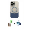 MARSİLYAN™- iPhone 16 Pro Max Kılıf Kozmos Form Özel Seri - Siyah 3D Antistatik Seramik Nano Ekran Koruyucu + Raze Metal Kamera Lens - CLTM
