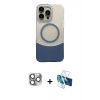 MARSİLYAN™- iPhone 16 Pro Max Kılıf Kozmos Form Özel Seri - Siyah 3D Antistatik Seramik Nano Ekran Koruyucu + Pers Alüminyum Kamera Lens - GI