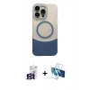 MARSİLYAN™- iPhone 16 Pro Max Kılıf Kozmos Form Özel Seri - Siyah 3D Antistatik Seramik Nano Ekran Koruyucu + Bilvis Titan Kamera Lens - TMGI