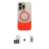 MARSİLYAN™- iPhone 16 Pro Max Kılıf Kozmos Form Özel Seri - Siyah Bilvis 3D Cam Ekran Koruyucu + Bilvis Titan Kamera Lens - GS