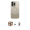 MARSİLYAN™- iPhone 16 Pro Max Kılıf Kozmos Form Özel Seri - Siyah Bilvis 3D Cam Ekran Koruyucu + Pers Alüminyum Kamera Lens - CLTM