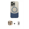 MARSİLYAN™- iPhone 16 Pro Max Kılıf Kozmos Form Özel Seri - Siyah Bilvis 3D Cam Ekran Koruyucu + Pers Alüminyum Kamera Lens - CLTM