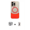 MARSİLYAN™- iPhone 16 Pro Max Kılıf Kozmos Form Özel Seri - Siyah Bilvis 3D Cam Ekran Koruyucu + Gri Pers Alüminyum Kamera Lens