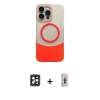 MARSİLYAN™- iPhone 16 Pro Max Kılıf Kozmos Form Özel Seri - Siyah Bilvis 3D Cam Ekran Koruyucu + PVD Metal Kamera Lens - SH