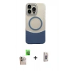 MARSİLYAN™- iPhone 16 Pro Max Kılıf Kozmos Form Özel Seri - Siyah Bilvis 3D Cam Ekran Koruyucu + Raze Metal Kamera Lens - NLGY
