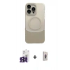 MARSİLYAN™- iPhone 16 Pro Max Kılıf Kozmos Form Özel Seri - Siyah Bilvis 3D Cam Ekran Koruyucu + Bilvis Titan Kamera Lens - SH
