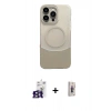 MARSİLYAN™- iPhone 16 Pro Max Kılıf Kozmos Form Özel Seri - Siyah Bilvis 3D Cam Ekran Koruyucu + Bilvis Titan Kamera Lens - TMGI