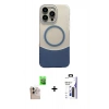 MARSİLYAN™- iPhone 16 Pro Max Kılıf Kozmos Form Özel Seri - Siyah Bilvis 3X AR Hayalet Cam Ekran Koruyucu + Raze Metal Kamera Lens - NLGY