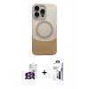 MARSİLYAN™- iPhone 16 Pro Max Kılıf Kozmos Form Özel Seri - Siyah Bilvis 3X AR Hayalet Cam Ekran Koruyucu + Bilvis Titan Kamera Lens - GS
