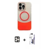 MARSİLYAN™- iPhone 16 Pro Max Kılıf Kozmos Form Özel Seri - Siyah Bilvis 3X AR Hayalet Cam Ekran Koruyucu + PVD Metal Kamera Lens - GD