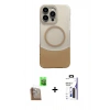 MARSİLYAN™- iPhone 16 Pro Max Kılıf Kozmos Form Özel Seri - Siyah Bilvis 3X AR Hayalet Cam Ekran Koruyucu + Raze Metal Kamera Lens - CLTM