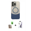 MARSİLYAN™- iPhone 16 Pro Max Kılıf Kozmos Form Özel Seri - Siyah Bilvis 3X AR Hayalet Cam Ekran Koruyucu + Raze Metal Kamera Lens - CLTM