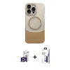 MARSİLYAN™- iPhone 16 Pro Max Kılıf Kozmos Form Özel Seri - Siyah Bilvis 3X AR Hayalet Cam Ekran Koruyucu + Bilvis Titan Kamera Lens - TMGI