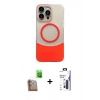 MARSİLYAN™- iPhone 16 Pro Max Kılıf Kozmos Form Özel Seri - Siyah Bilvis 3X AR Hayalet Cam Ekran Koruyucu + Raze Metal Kamera Lens - CLTM