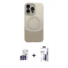 MARSİLYAN™- iPhone 16 Pro Max Kılıf Kozmos Form Özel Seri - Siyah Bilvis 3X AR Hayalet Cam Ekran Koruyucu + Bilvis Titan Kamera Lens - TMGI