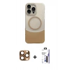 MARSİLYAN™- iPhone 16 Pro Max Kılıf Kozmos Form Özel Seri - Siyah Bilvis 3X AR Hayalet Cam Ekran Koruyucu + Pers Alüminyum Kamera Lens - CLTM