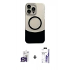 MARSİLYAN™- iPhone 16 Pro Max Kılıf Kozmos Form Özel Seri - Siyah Bilvis 3X AR HD Cam Ekran Koruyucu + Bilvis Titan Kamera Lens - TMGI
