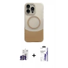 MARSİLYAN™- iPhone 16 Pro Max Kılıf Kozmos Form Özel Seri - Siyah Bilvis 3X AR HD Cam Ekran Koruyucu + Bilvis Titan Kamera Lens - TMGI