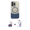 MARSİLYAN™- iPhone 16 Pro Max Kılıf Kozmos Form Özel Seri - Siyah Bilvis 3X AR HD Cam Ekran Koruyucu + Bilvis Titan Kamera Lens - GS