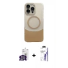 MARSİLYAN™- iPhone 16 Pro Max Kılıf Kozmos Form Özel Seri - Siyah Bilvis 3X AR HD Cam Ekran Koruyucu + Bilvis Titan Kamera Lens - GS