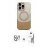 MARSİLYAN™- iPhone 16 Pro Max Kılıf Kozmos Form Özel Seri - Siyah Bilvis 3X AR HD Cam Ekran Koruyucu + Pers Alüminyum Kamera Lens - GS