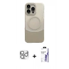 MARSİLYAN™- iPhone 16 Pro Max Kılıf Kozmos Form Özel Seri - Siyah Bilvis 3X AR HD Cam Ekran Koruyucu + Pers Alüminyum Kamera Lens - GS