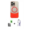 MARSİLYAN™- iPhone 16 Pro Max Kılıf Kozmos Form Özel Seri - Siyah Bilvis 3X AR HD Cam Ekran Koruyucu + Raze Metal Kamera Lens - SH