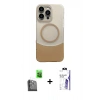 MARSİLYAN™- iPhone 16 Pro Max Kılıf Kozmos Form Özel Seri - Siyah Bilvis 3X AR HD Cam Ekran Koruyucu + Raze Metal Kamera Lens - SH