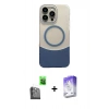 MARSİLYAN™- iPhone 16 Pro Max Kılıf Kozmos Form Özel Seri - Siyah Bilvis 5in1 3D Magic Cam Ekran Koruyucu + Raze Metal Kamera Lens - SH