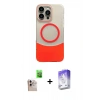 MARSİLYAN™- iPhone 16 Pro Max Kılıf Kozmos Form Özel Seri - Siyah Bilvis 5in1 3D Magic Cam Ekran Koruyucu + Raze Metal Kamera Lens - NLGY
