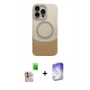 MARSİLYAN™- iPhone 16 Pro Max Kılıf Kozmos Form Özel Seri - Siyah Bilvis 5in1 3D Magic Cam Ekran Koruyucu + Raze Metal Kamera Lens - NLGY
