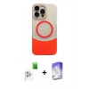 MARSİLYAN™- iPhone 16 Pro Max Kılıf Kozmos Form Özel Seri - Siyah Bilvis 5in1 3D Magic Cam Ekran Koruyucu + Raze Metal Kamera Lens - BZ