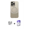 MARSİLYAN™- iPhone 16 Pro Max Kılıf Kozmos Form Özel Seri - Siyah Bilvis 5in1 3D Magic Cam Ekran Koruyucu + Pers Alüminyum Kamera Lens - GS