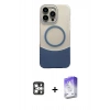 MARSİLYAN™- iPhone 16 Pro Max Kılıf Kozmos Form Özel Seri - Siyah Bilvis 5in1 3D Magic Cam Ekran Koruyucu + PVD Metal Kamera Lens - GS