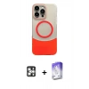 MARSİLYAN™- iPhone 16 Pro Max Kılıf Kozmos Form Özel Seri - Siyah Bilvis 5in1 3D Magic Cam Ekran Koruyucu + PVD Metal Kamera Lens - GS