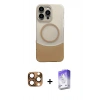 MARSİLYAN™- iPhone 16 Pro Max Kılıf Kozmos Form Özel Seri - Siyah Bilvis 5in1 3D Magic Cam Ekran Koruyucu + Pers Alüminyum Kamera Lens - CLTM