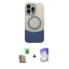 MARSİLYAN™- iPhone 16 Pro Max Kılıf Kozmos Form Özel Seri - Siyah Bilvis 5in1 3D Magic Cam Ekran Koruyucu + Raze Metal Kamera Lens - CLTM