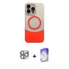 MARSİLYAN™- iPhone 16 Pro Max Kılıf Kozmos Form Özel Seri - Siyah Bilvis 5in1 3D Magic Cam Ekran Koruyucu + Gri Pers Alüminyum Kamera Lens