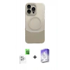 MARSİLYAN™- iPhone 16 Pro Max Kılıf Kozmos Form Özel Seri - Siyah Bilvis 5in1 3D Magic Cam Ekran Koruyucu + Raze Metal Kamera Lens - BZ