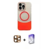 MARSİLYAN™- iPhone 16 Pro Max Kılıf Kozmos Form Özel Seri - Siyah Bilvis 5in1 3D Magic Cam Ekran Koruyucu + Pers Alüminyum Kamera Lens - CLTM