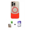 MARSİLYAN™- iPhone 16 Pro Max Kılıf Kozmos Form Özel Seri - Siyah Bilvis 5in1 3D Magic Cam Ekran Koruyucu + Raze Metal Kamera Lens - CLTM