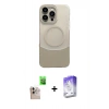 MARSİLYAN™- iPhone 16 Pro Max Kılıf Kozmos Form Özel Seri - Siyah Bilvis 5in1 3D Magic Cam Ekran Koruyucu + Raze Metal Kamera Lens - NLGY