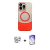 MARSİLYAN™- iPhone 16 Pro Max Kılıf Kozmos Form Özel Seri - Siyah Bilvis 5in1 3D Magic Cam Ekran Koruyucu + Pers Alüminyum Kamera Lens - GS