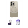 MARSİLYAN™- iPhone 16 Pro Max Kılıf Kozmos Form Özel Seri - Siyah Bilvis 5in1 3D Magic Cam Ekran Koruyucu + Bilvis Titan Kamera Lens - SH