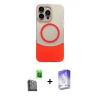 MARSİLYAN™- iPhone 16 Pro Max Kılıf Kozmos Form Özel Seri - Siyah Bilvis 5in1 3D Magic Cam Ekran Koruyucu + Raze Metal Kamera Lens - SH