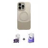 MARSİLYAN™- iPhone 16 Pro Max Kılıf Kozmos Form Özel Seri - Siyah Bilvis 5in1 5D Magic Hayalet Cam Ekran Koruyucu + Bilvis Titan Kamera Lens - GS
