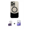 MARSİLYAN™- iPhone 16 Pro Max Kılıf Kozmos Form Özel Seri - Siyah Bilvis 5in1 5D Magic Hayalet Cam Ekran Koruyucu + Bilvis Titan Kamera Lens - SH
