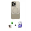 MARSİLYAN™- iPhone 16 Pro Max Kılıf Kozmos Form Özel Seri - Siyah Bilvis 5in1 5D Magic Hayalet Cam Ekran Koruyucu + Raze Metal Kamera Lens - NLGY
