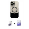 MARSİLYAN™- iPhone 16 Pro Max Kılıf Kozmos Form Özel Seri - Siyah Bilvis 5in1 5D Magic Hayalet Cam Ekran Koruyucu + Bilvis Titan Kamera Lens - TMGI
